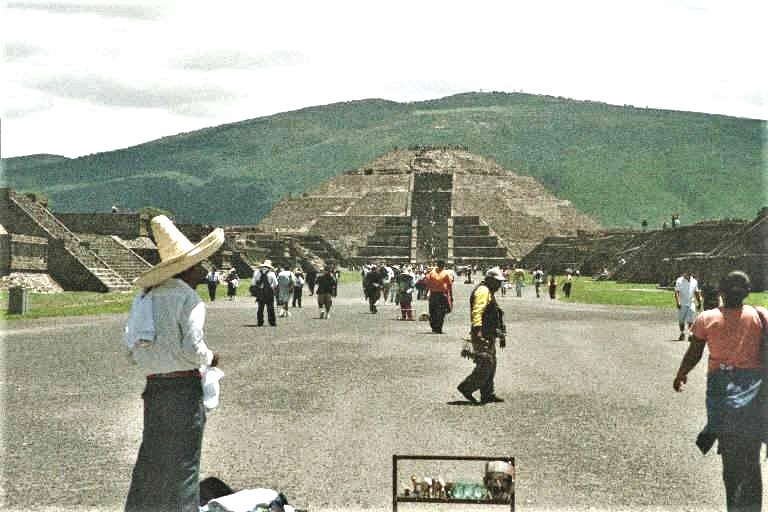 avenue leading to pyramid